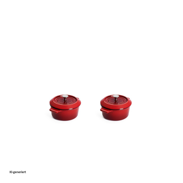 2er Set Mini-Kasserollen R 10 cm Iron