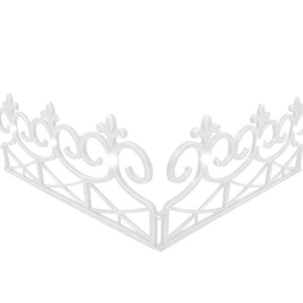 Zierzaun Nessa Solar, Lilie, 12teilig, weiß