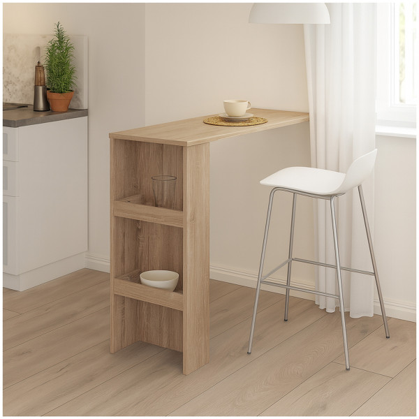 HTI-Living moderner Küchentisch in Sonoma Bartisch mit Stauraum