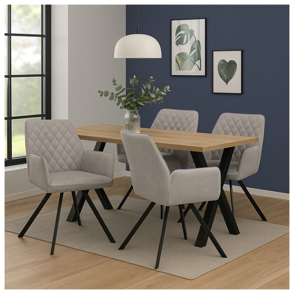 Stuhl Tumalo Grau 2er-Set