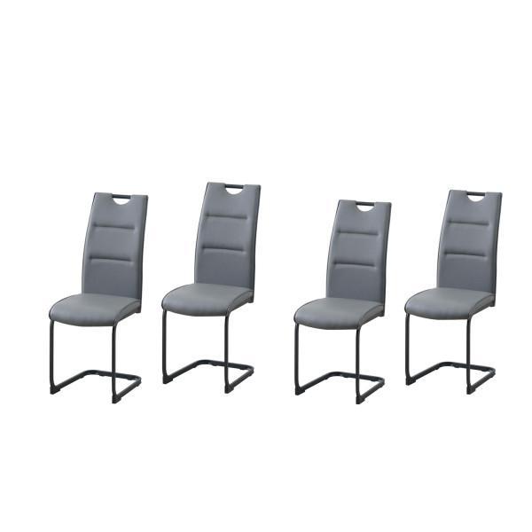 Schwingstuhl DannyP PU Grau 4er Set