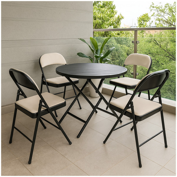 Klappstuhl Wedigo Velvet beige 4er Set