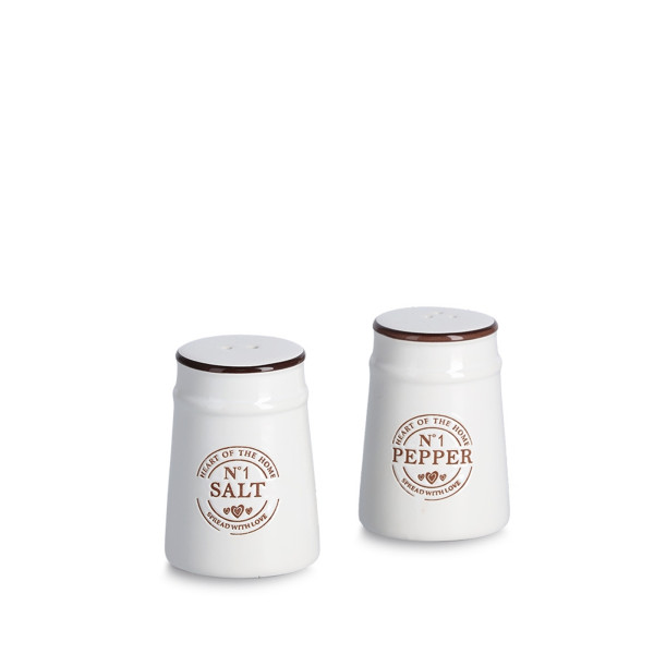 ZELLER Present Keramik Weiß Salz- und Pfefferstreuer 2-teilig