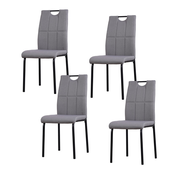 Stuhl Denton hellgrau 4er Set