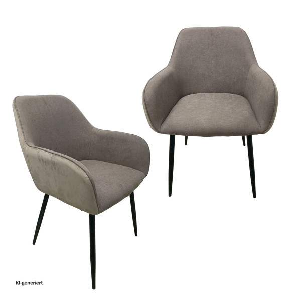 Stuhl Albany hellbraun soft 2er