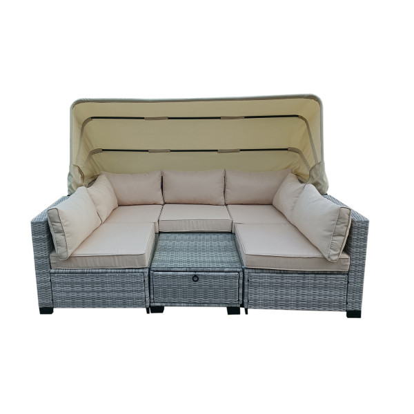HTI-Living Eleni Grau/Beige Outdoor Sofa