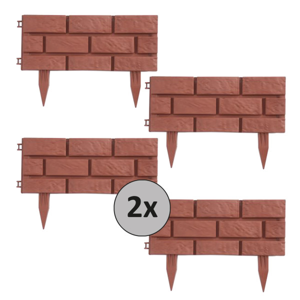 Gartenzaun Nessa Steinmauer 4-teilig Terra