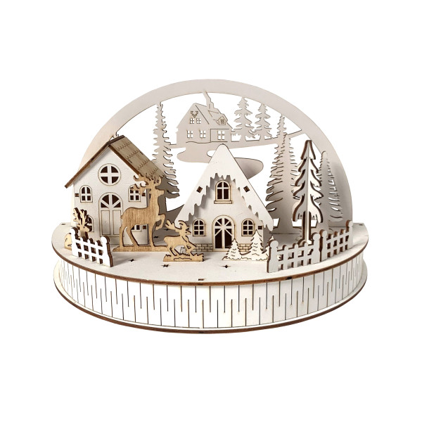 Weihnachtsdeko Winterdorf und Rehe