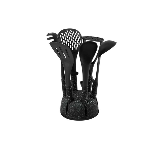 7-tlg. Küchenhelfer-Set Marble Black