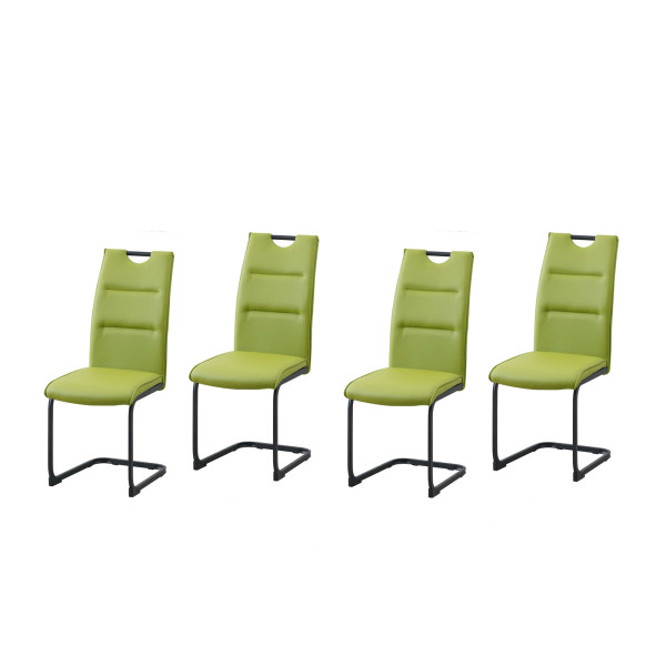 Schwingstuhl DannyP PU Grün 4er Set