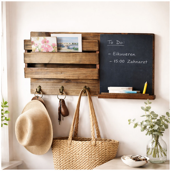 Garderobe Lino mit Tafel natur Lino natur Fichte