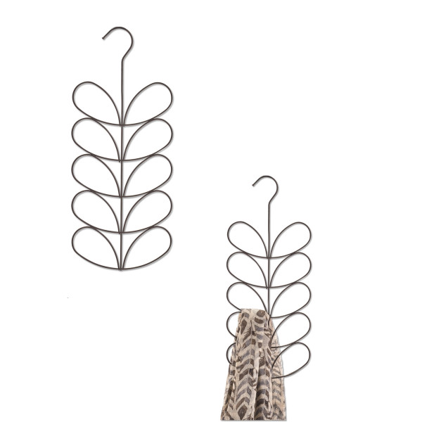 Tücherhalter "Flower", Metall, schwarz 2er Set