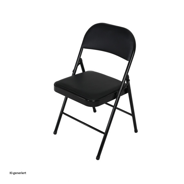 Klappstuhl Wedigo PVC Schwarz