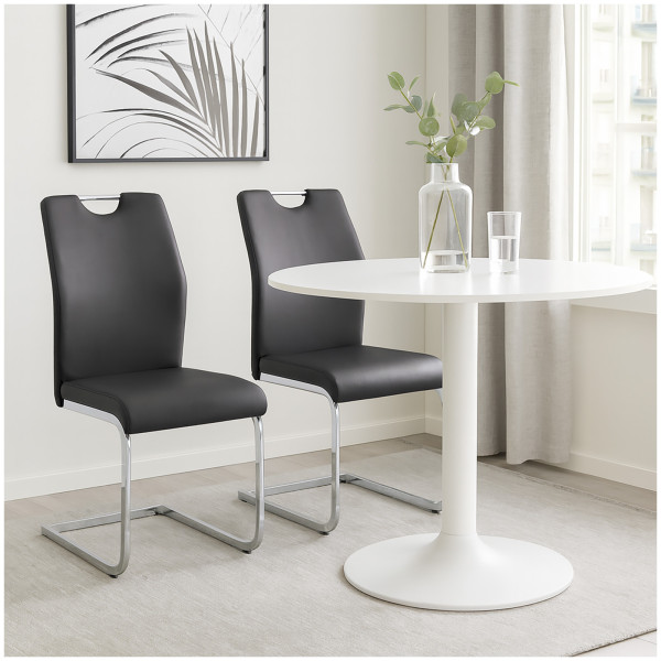 Schwingstuhl 2er-Set Nelly Schwarz