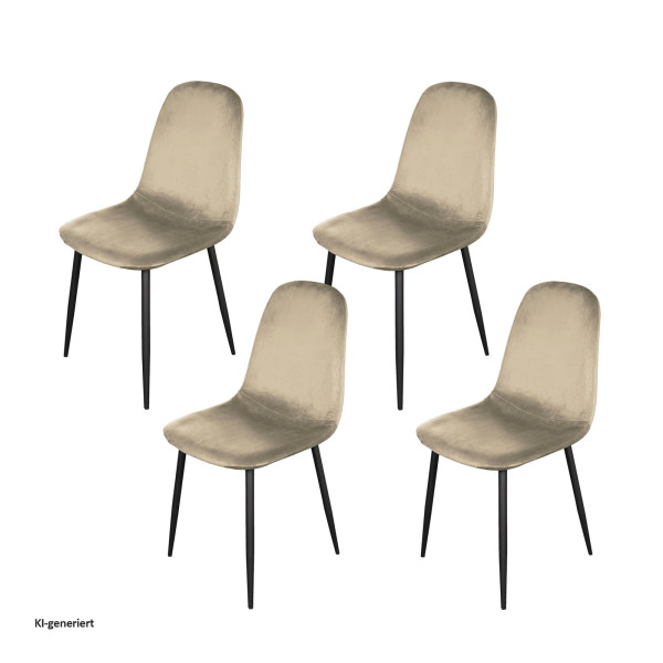 Stuhl Savannah Velvet Creme