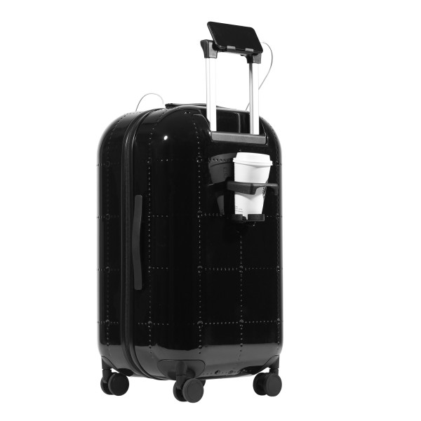 Koffer mit Becherhalter Square schwarz Agosta