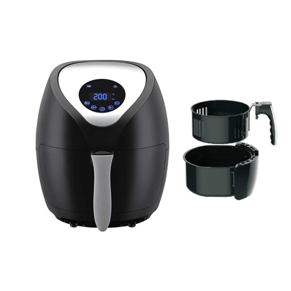 Lentz 1400 W Schwarz Heißluftfritteuse Digital 3,6 Liter