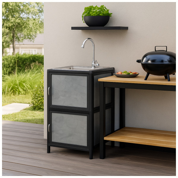 Outdoorspüle Gerti S 46x41x83cm grau