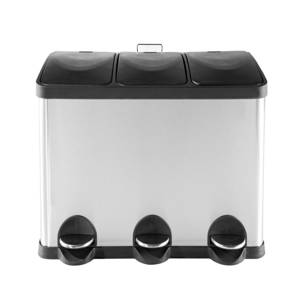 HTI-Living Silber Schwarz Mülltrenner 45 Liter