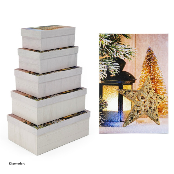 Kartonage WN, S/5, Home XMAS Design, rechteckig,