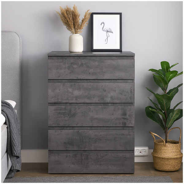 Kommode Thekla 5 Schubladen Beton