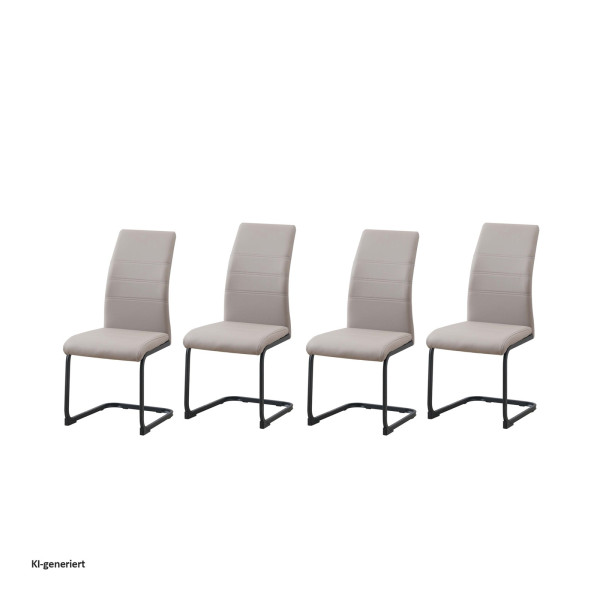 Schwingstuhl SallyP PU Cappuccino 4er-Set