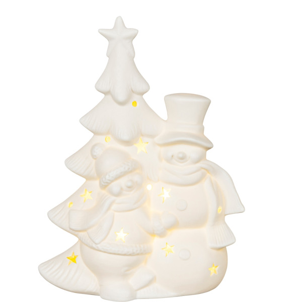 HGD Porzellan Weiß LED-Weihnachtsbaum