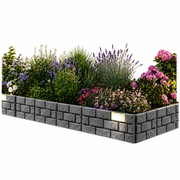 Beetkantenset Nessa Solar Ziegelsteinoptik