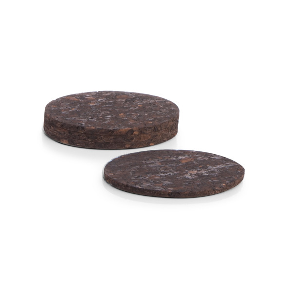 Kork-Glasuntersetzer-Set, 4-tlg., braun