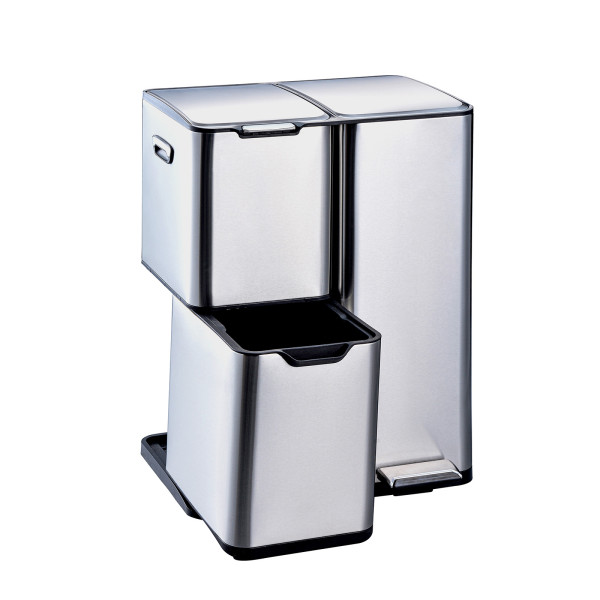 Mülltrennsystem Jannik 60L Silber