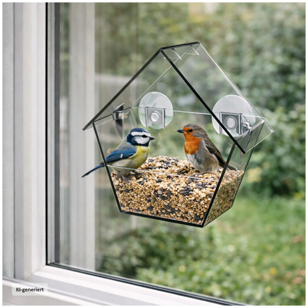 Vogelfutterhaus Nessa, Window, 1teilig, transparen