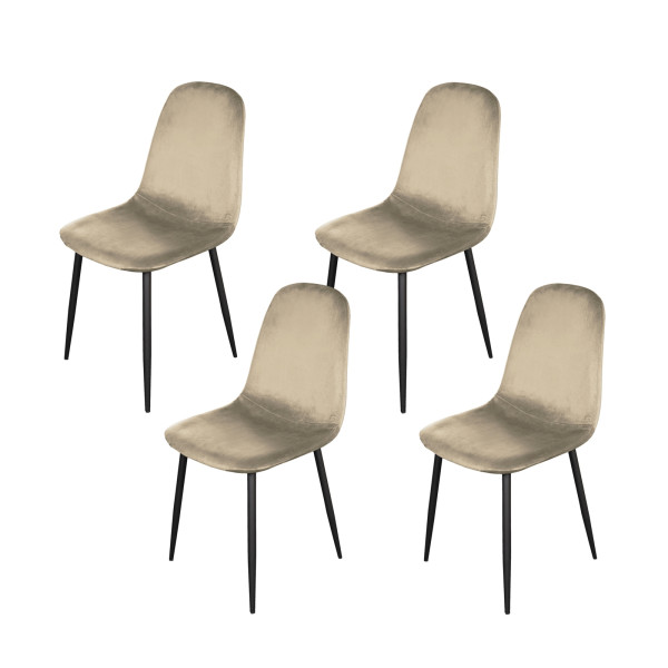 Stuhl Savannah Velvet Creme