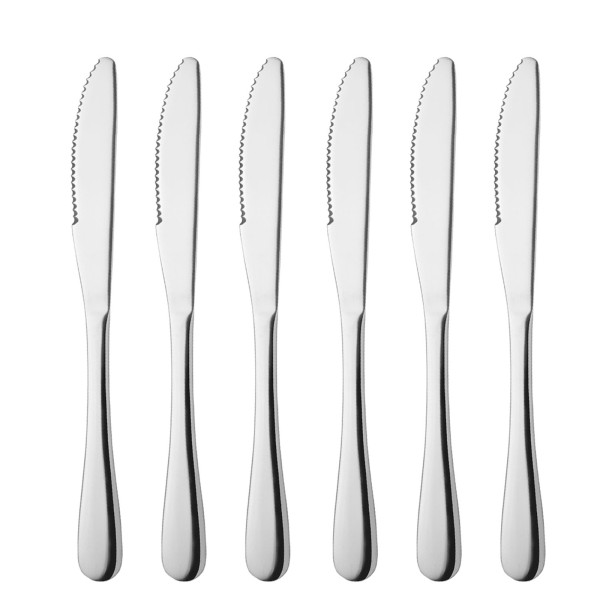 Michelino Edelstahl Tafelmesser 6er Set