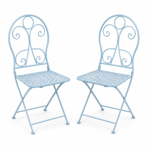 Gartenstuhl Solea blau 2er-Set