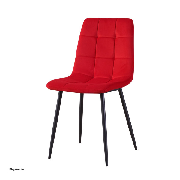 Stuhl Mesa Velvet rot