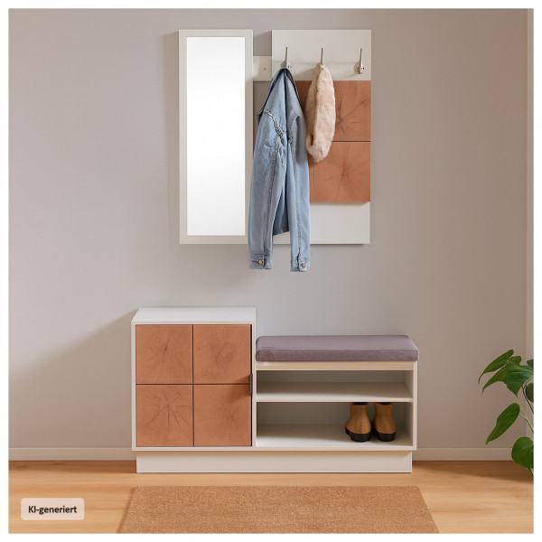 Garderobe Dana2 Weiß Baumscheibe