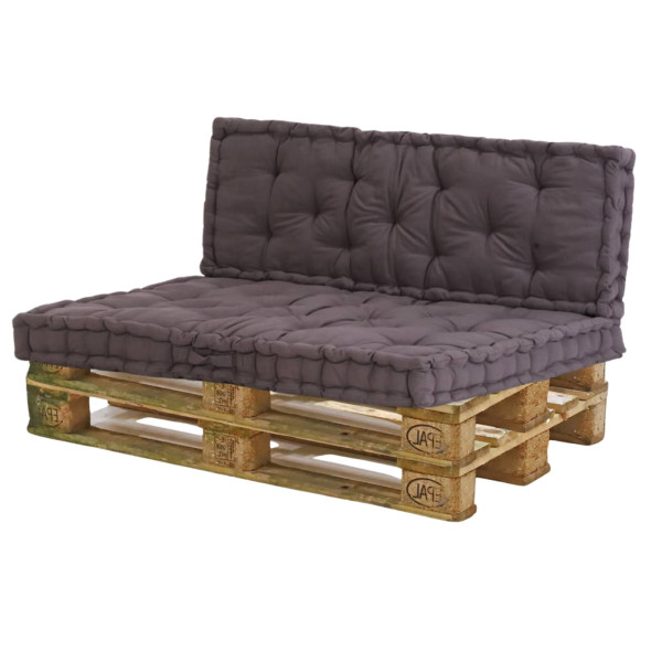 Palettenkissen Set Braun 2-teilig