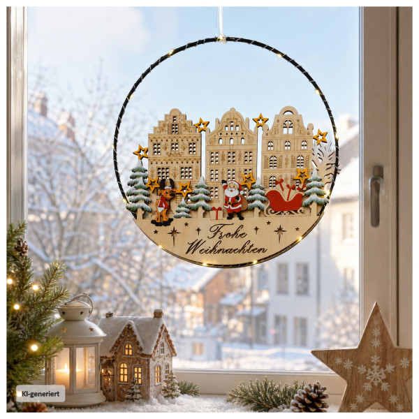 Weihnachtshängedeko Weihnachten in der Stadt