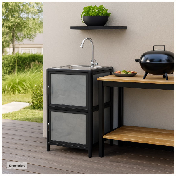 Outdoorspüle Gerti S 46x41x83cm grau