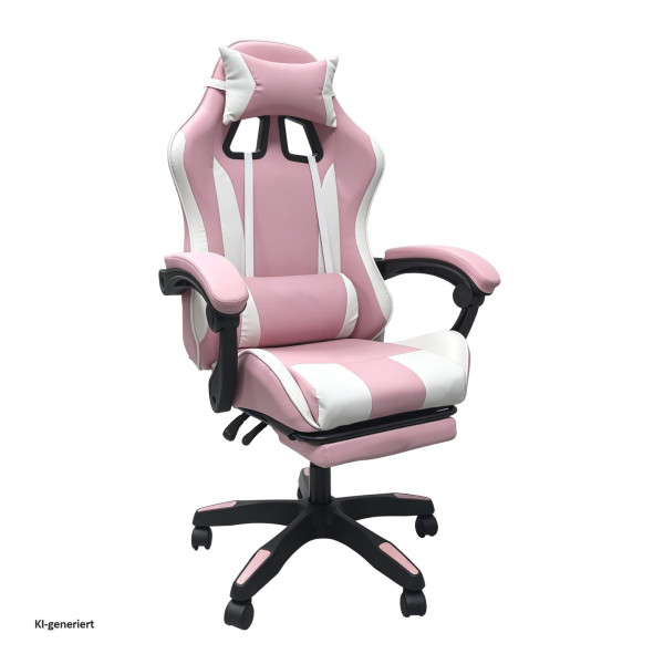 Drehstuhl Krit Eco Pink Weiss PVC