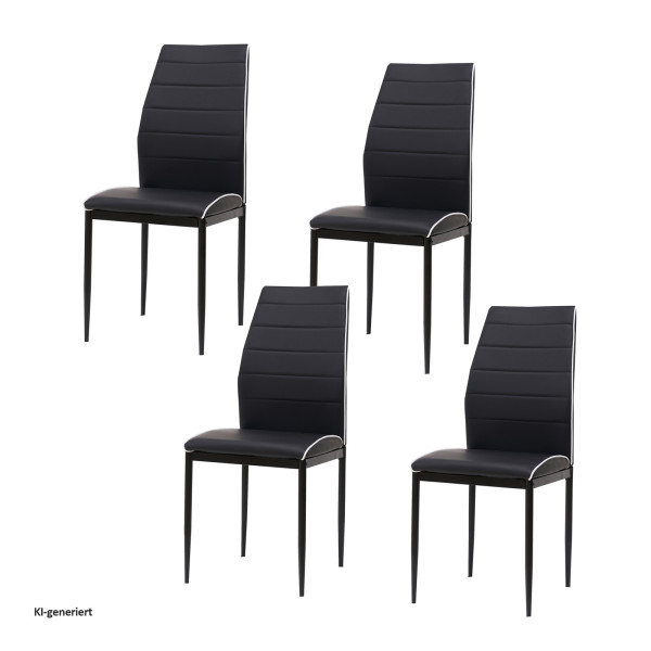 Stuhl Madison PU Schwarz