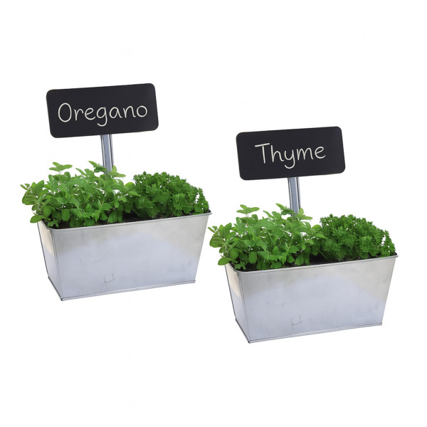 HTI-Living mit Beschriftungsfeld Blumenkasten 2er Set
