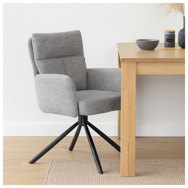 HTI-Living Kyra Hellgrau 2er-Set Esszimmerstuhl