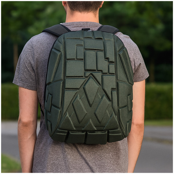 HTI-Living Ideal für Alltag, Schule und Reisen Stylischer Rucksack mit Hartschalen-Optik