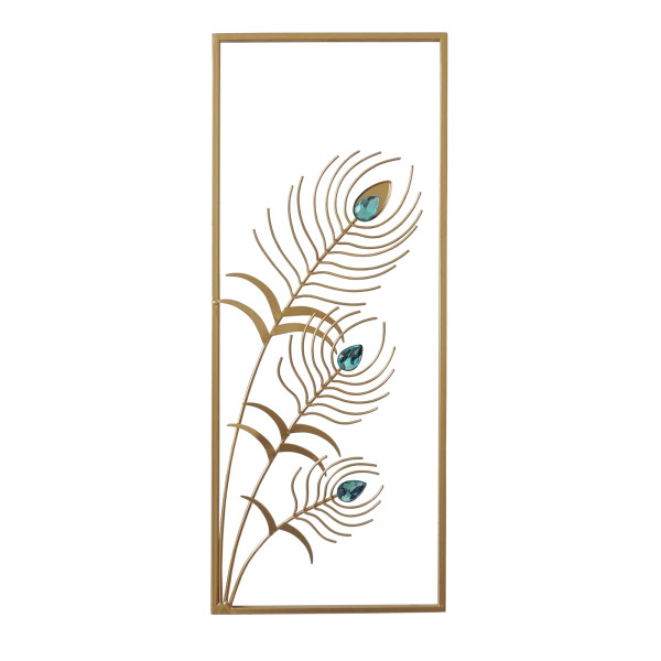 Wanddeko Silhouette Silhouette gold, grün Metall