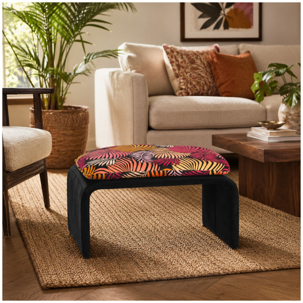 Hocker Vance mit Muster Leaf Rot