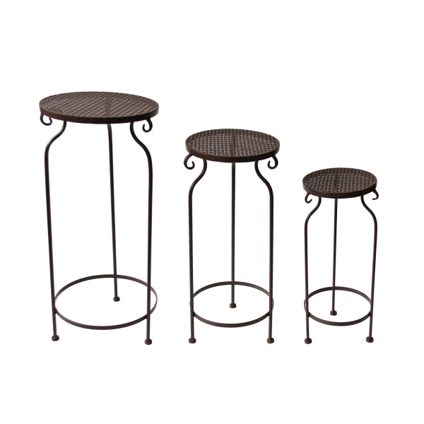 Blumentisch Celia_06 3er-Set Braun