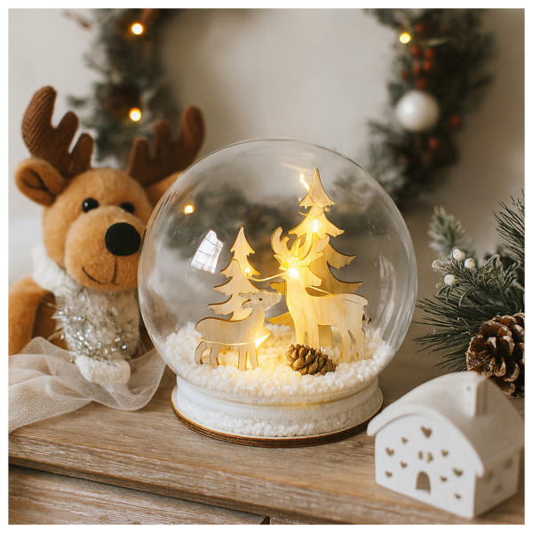 Schneekugel Rehe Weiß Natur