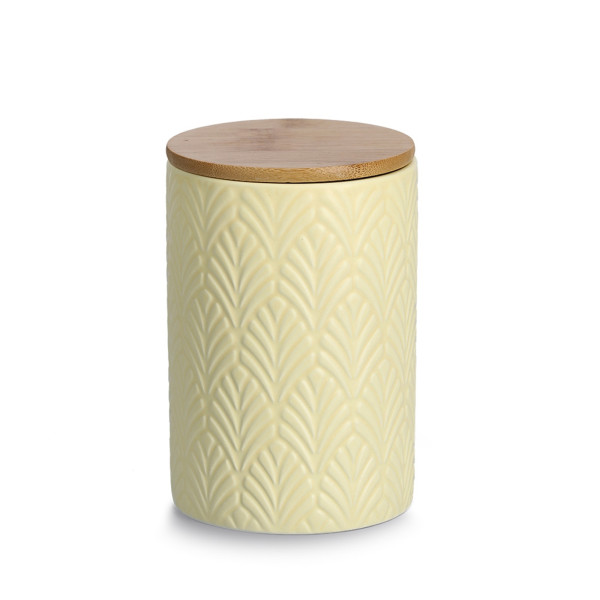 neuetischkultur 720 ml Vorratsdose Keramik mit Holzdeckel
