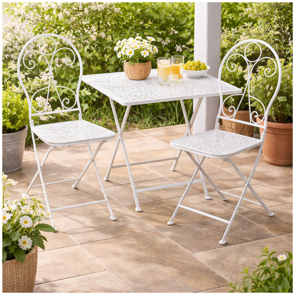 Tischgruppe Solea Weiß